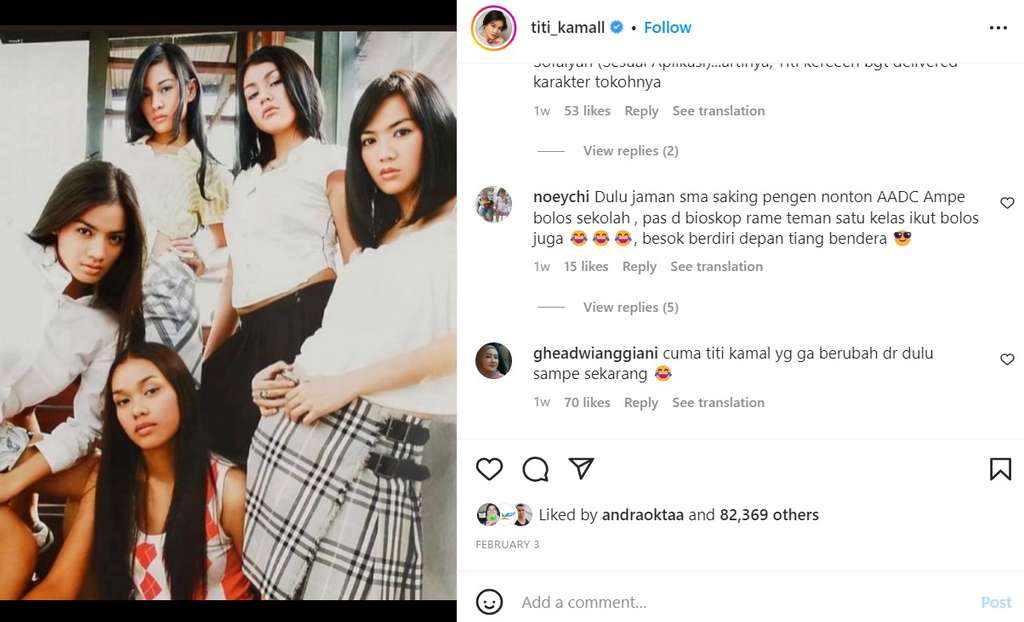 Unggahan Titi Kamal