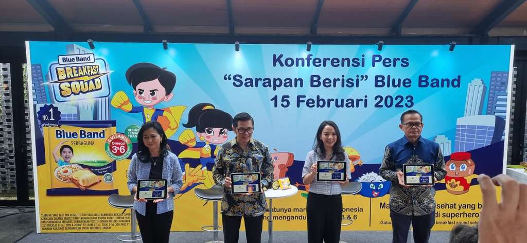 Konferensi Pers Blue Band 'Sarapan Berisi'
