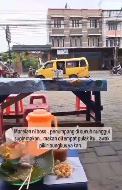 Aksi sopir angkat tinggalkan penumpang demi sarapan mie balap.