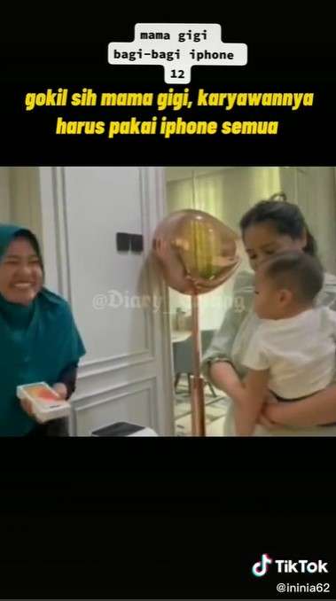 Nagita Slavina bagi-bagi iPhone ke semua ART