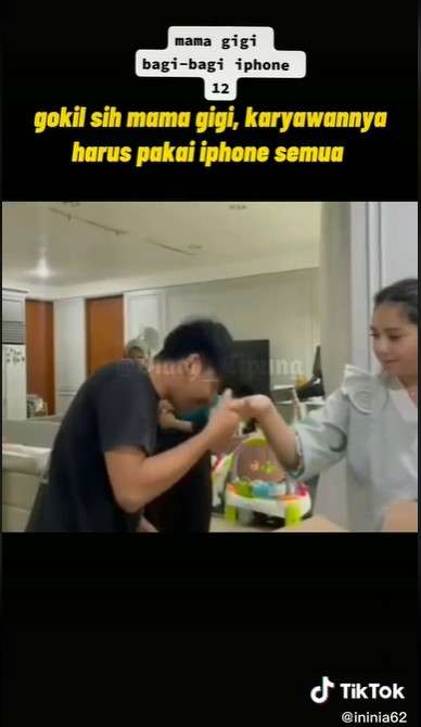 Nagita Slavina bagi-bagi iPhone ke semua ART
