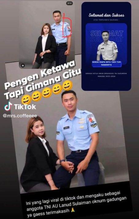 Viral Foto TNI AU Gadungan Pakai Seragam Saat Bersama Kekasih