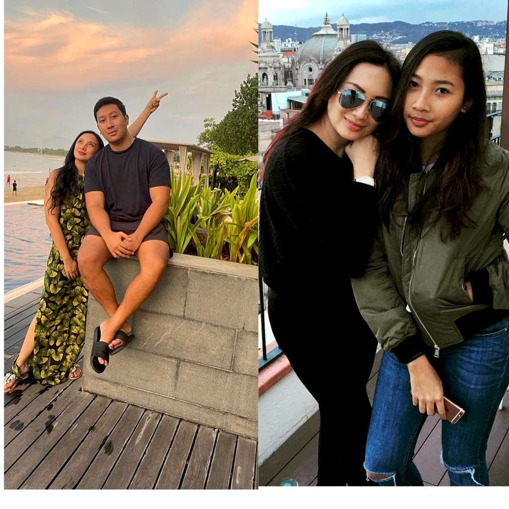Potret Tata Cahyani bareng anaknya