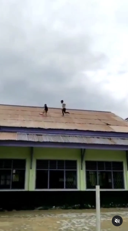 Bocah kejar layangan putus