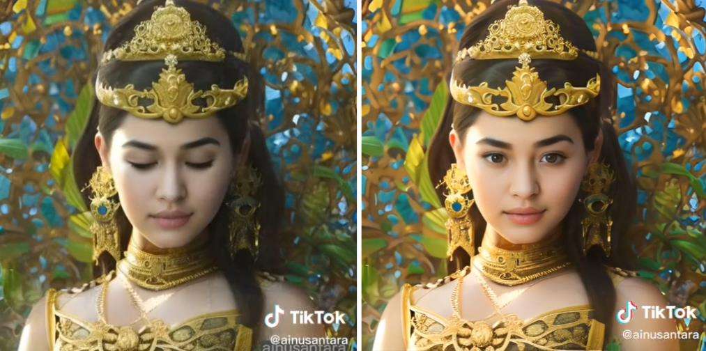 Transformasi patung Dyah Pitaloka Puteri Kerajaan Sunda yang cantik jelita.