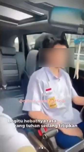 Viral Video Anak Pakai Seragam SMP Nyetir Mobil