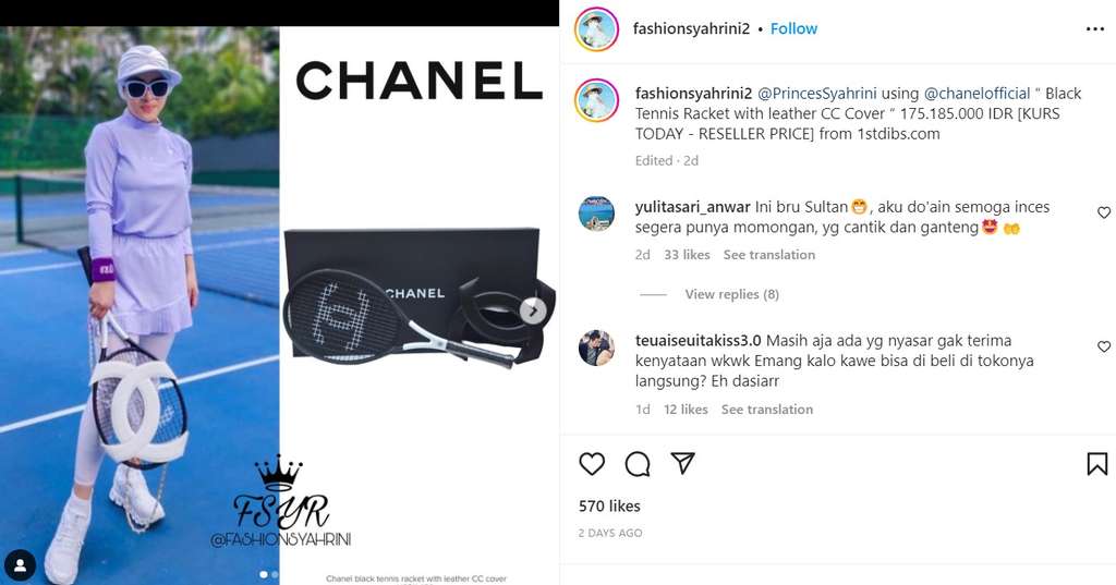 Syahrini pamer raket mewah