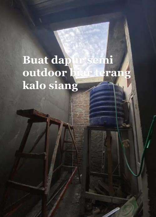 Renovasi dapur rumah subsidi jadi estetik dan modern.