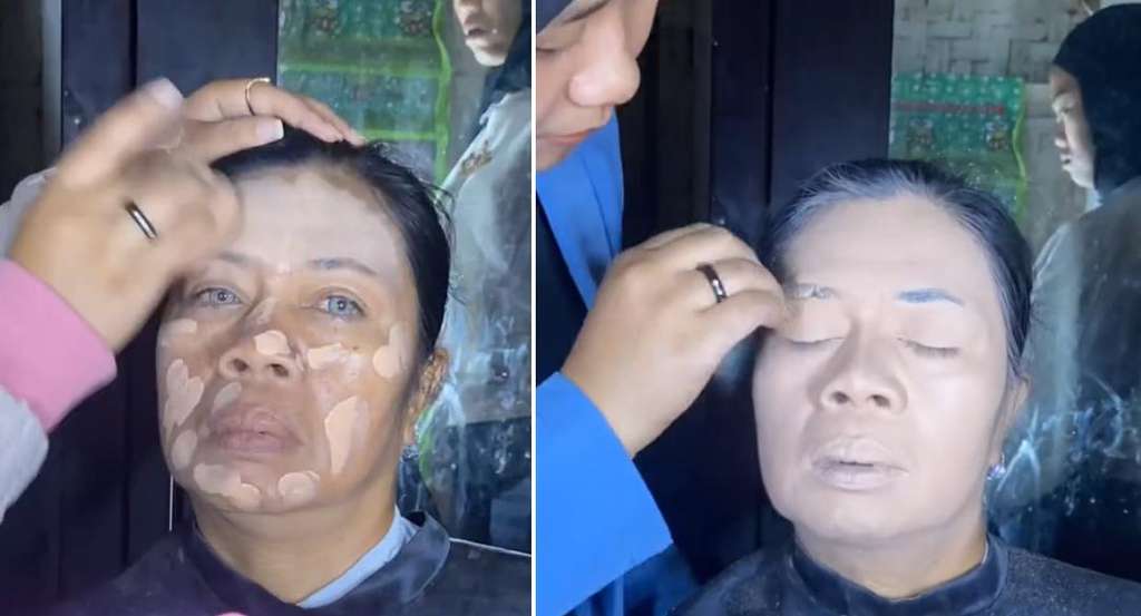 Kisah mengharukan pengantin wanita menikah di usia 48 tahun.