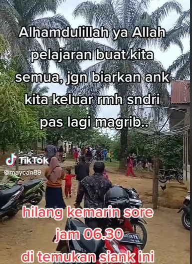 Viral Bocah Hilang Waktu Magrib