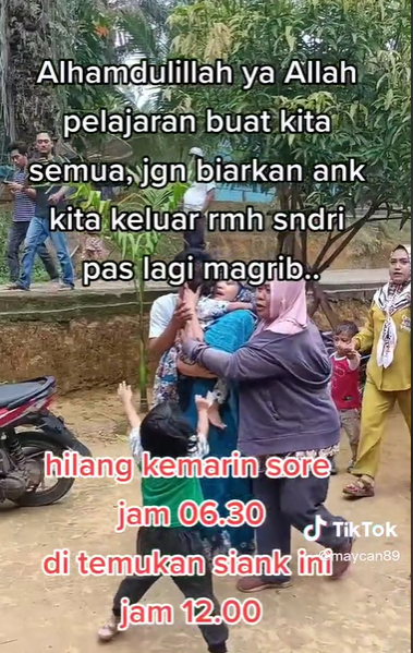 Viral Bocah Hilang Waktu Magrib