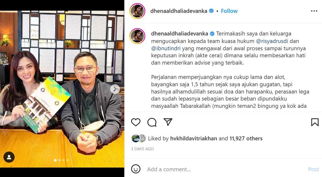 Unggahan Dhena Devanka