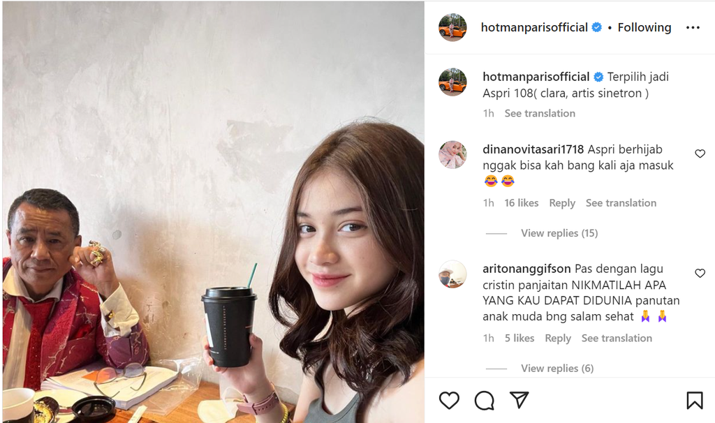 Aspri baru Hotman Paris