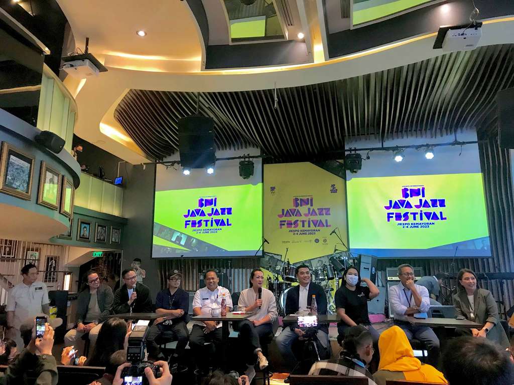 Konferensi Pers Jakarta International BNI Java Jazz Festival 2023 di Hard Rock Cafe, Pacific Place, Jakarta (8/03/2023)