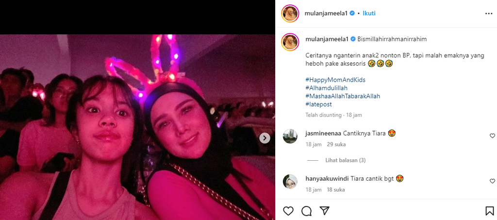 Potret Mulan Jameela dan Safeea Ahmad