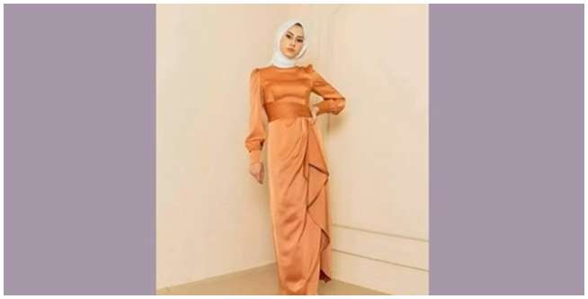 Gaun Bridesmaid Satin Model Wrap