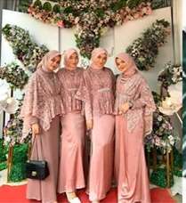 Model Baju Bridesmaid Hijab Brokat