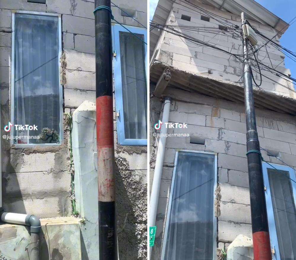Dari luar rumah ini tampak belum jadi, tapi dalamnya bikin tercengang.