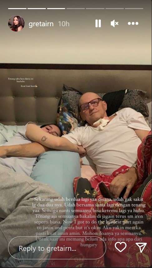 Ayah Irene meninggal dunia