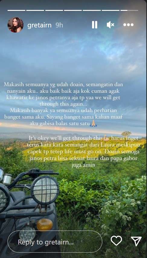 Ayah Irene meninggal dunia