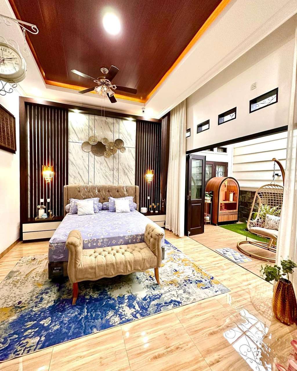 Kamar tidur dengan taman