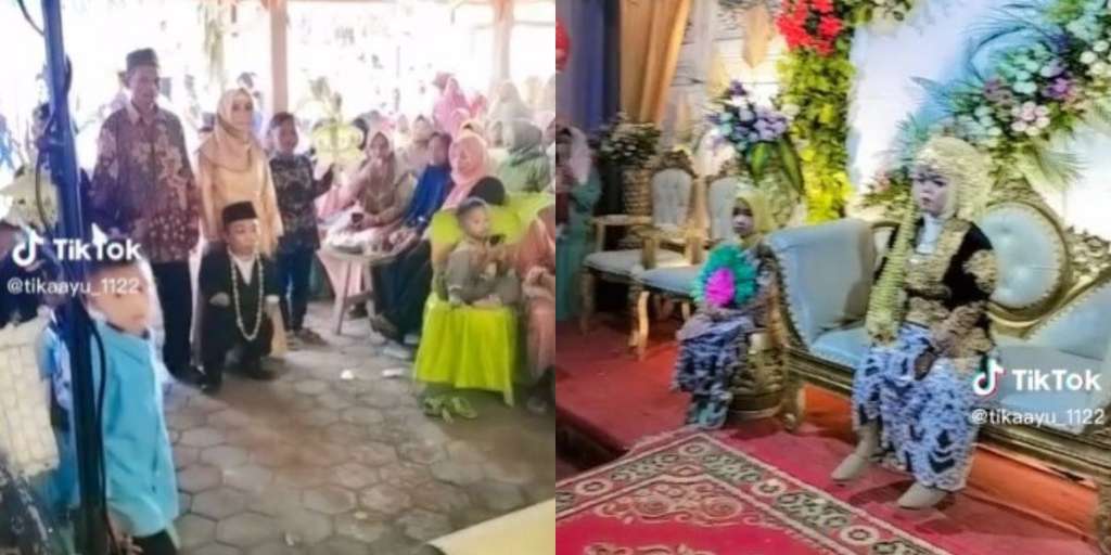 Viral Video Nikahan Pasangan Bertubuh Pendek, Banjir Doa Warganet