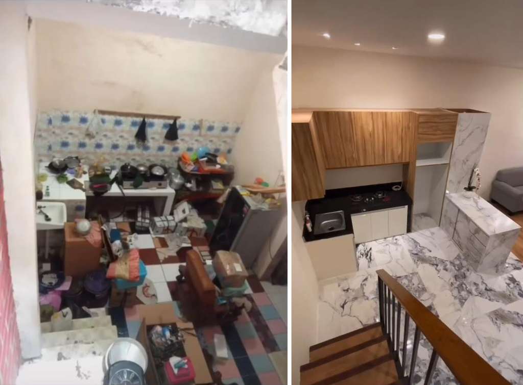 Renovasi rumah kayak kandang ayam.
