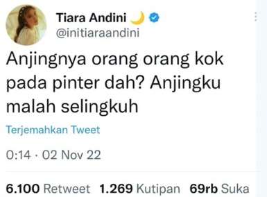 Viral Warganet Kaitkan Cuitan Lama di Twitter Tiara Andini dengan Isu Asmara Alshad Ahmad