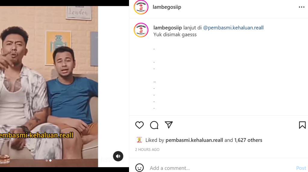 Raffi Ahmad beri tanggapan