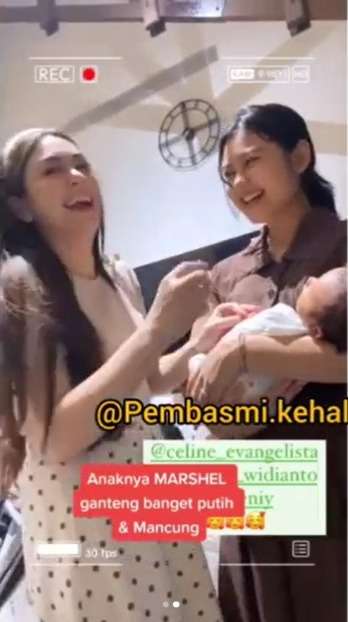 Momen yang Ditunggu Netizen, Celine Jenguk Anak Marshel dan Cesen eks JKT48