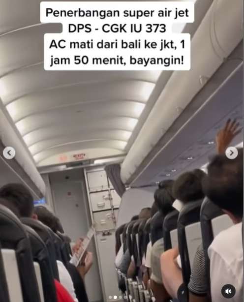 AC Pesawat Super Air Jet Mati, Hampir 2 Jam Penerbangan Penumpang Kegerahan Ternyata ini Penyebabnya