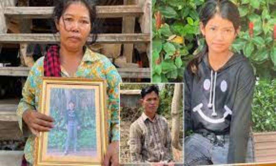 Ibu (kiri), ayah (tengah) dan Bean Narong