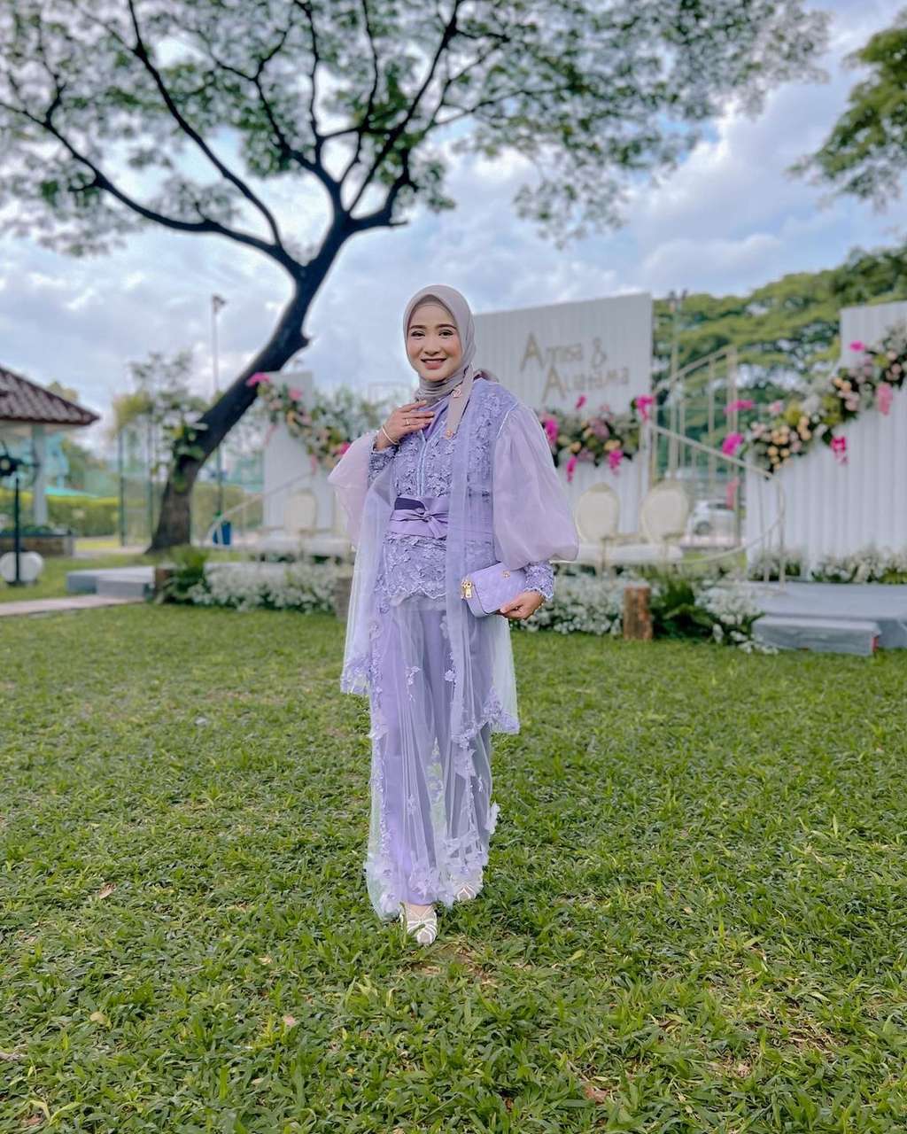 Outer Lengan Balon Organza