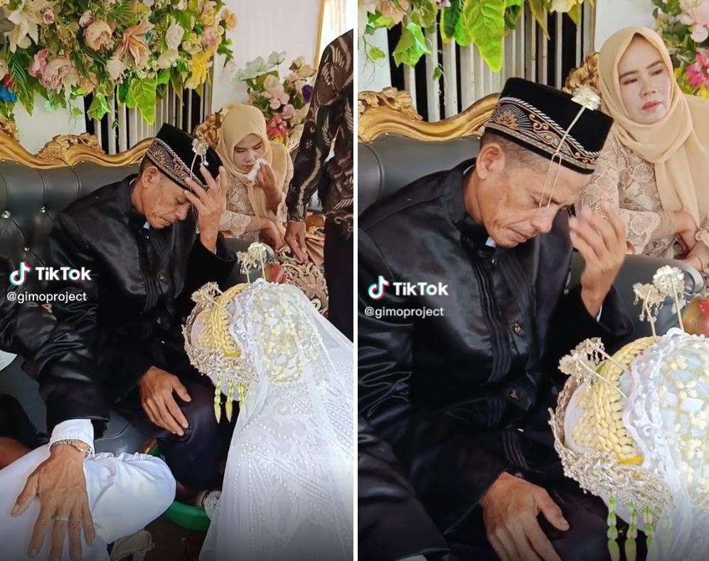 Momen ngakak saat acara sungkeman di pernikahan Sunda.