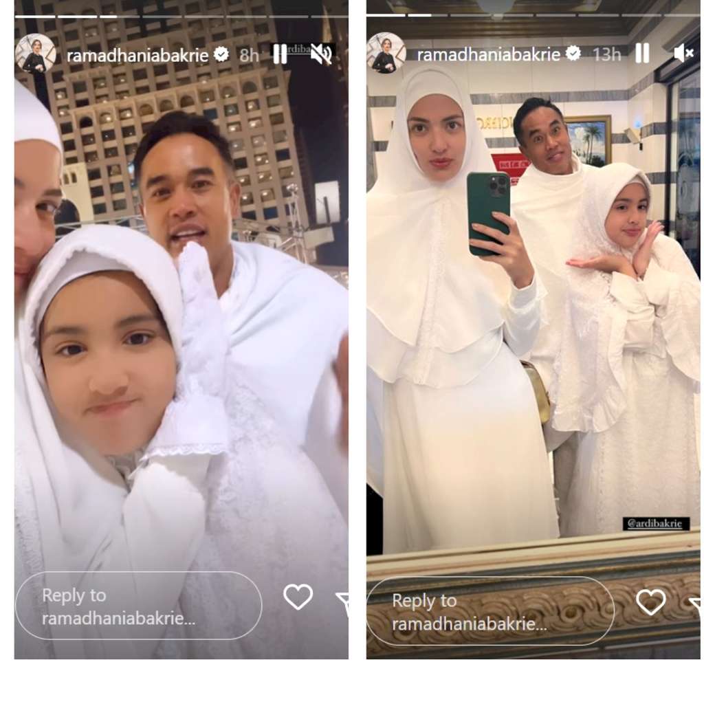 Potret Mikhayla ikut ibadah umroh kedua orangtuanya