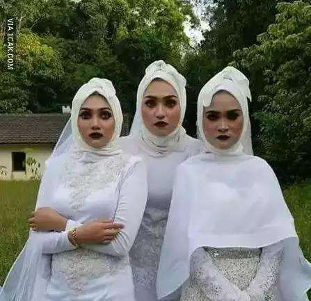 Makeup gagal pengantin wanita di pernikahannya.