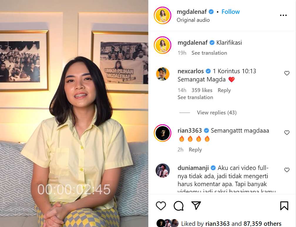 Klarifikasi Mgdalena