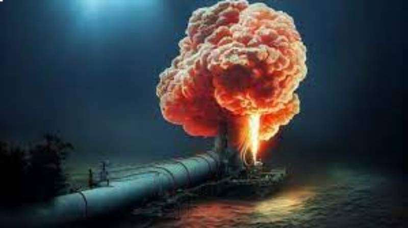 Ilustrasi peledakan pipa Nord Stream