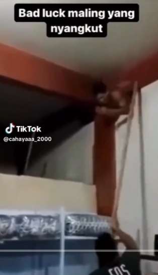 Aksi Nekat Maling Berujung Apes Nyangkut di Ventilasi Ketahuan Warga