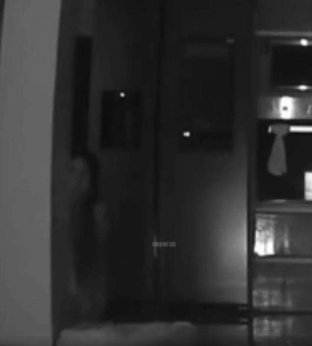 Penampakan makhluk bersimpuh di belakang tembok saat nonton TV sendirian.