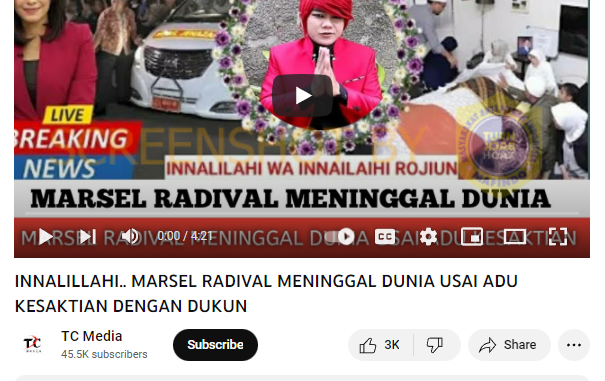 Cek Fakta: Pesulap Merah Meninggal Dunia Usai Adu Kesaktian dengan Dukun