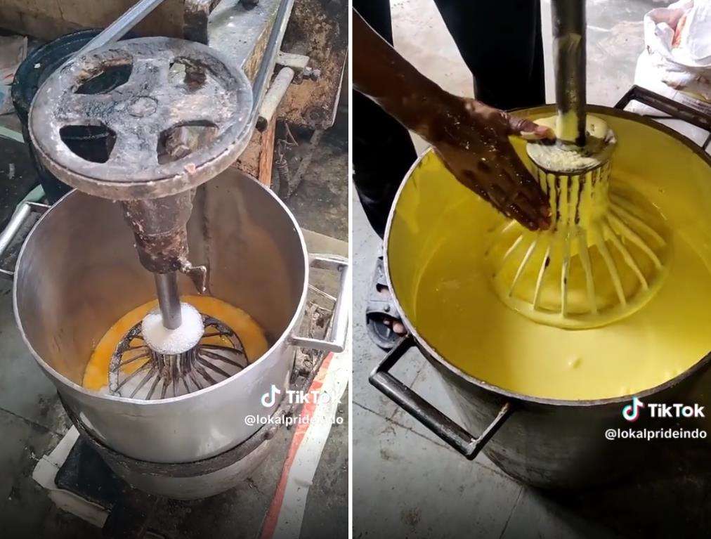 Proses pembuatan kue bolu ala India yang bikin mual.