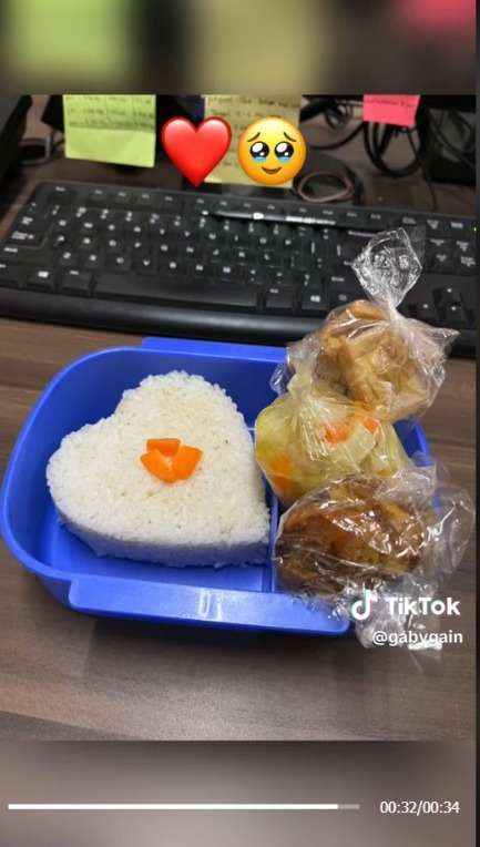 Momen Haru Wanita Selalu Diantarkan Bekal Masakan Ibu Setiap Hari ke Tempat Kerja, Bikin Warganet Iri