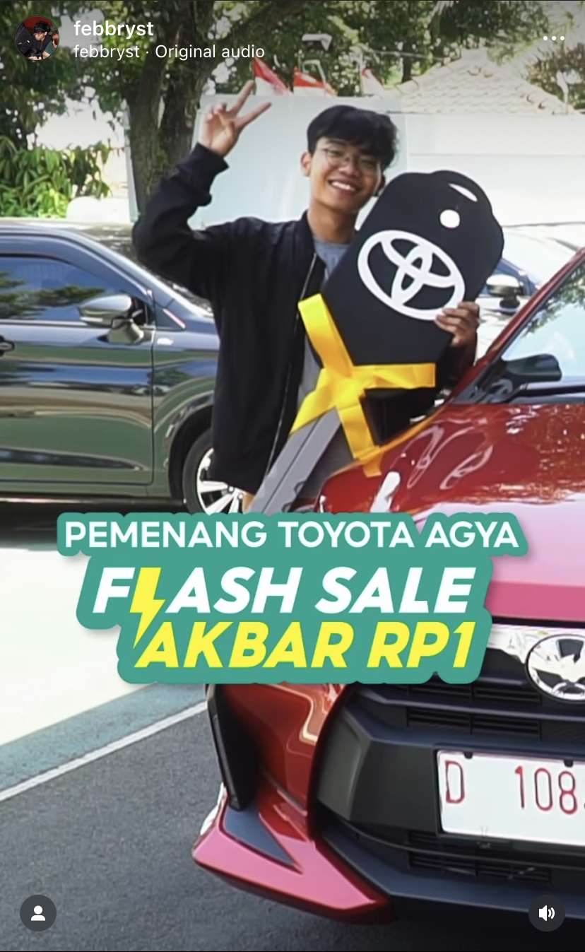 Setelah Mendapatkan Mobil Rp1 di Flash Sale Shopee, Wajah Pria Ini Terpampang di Kawasan Cimahi