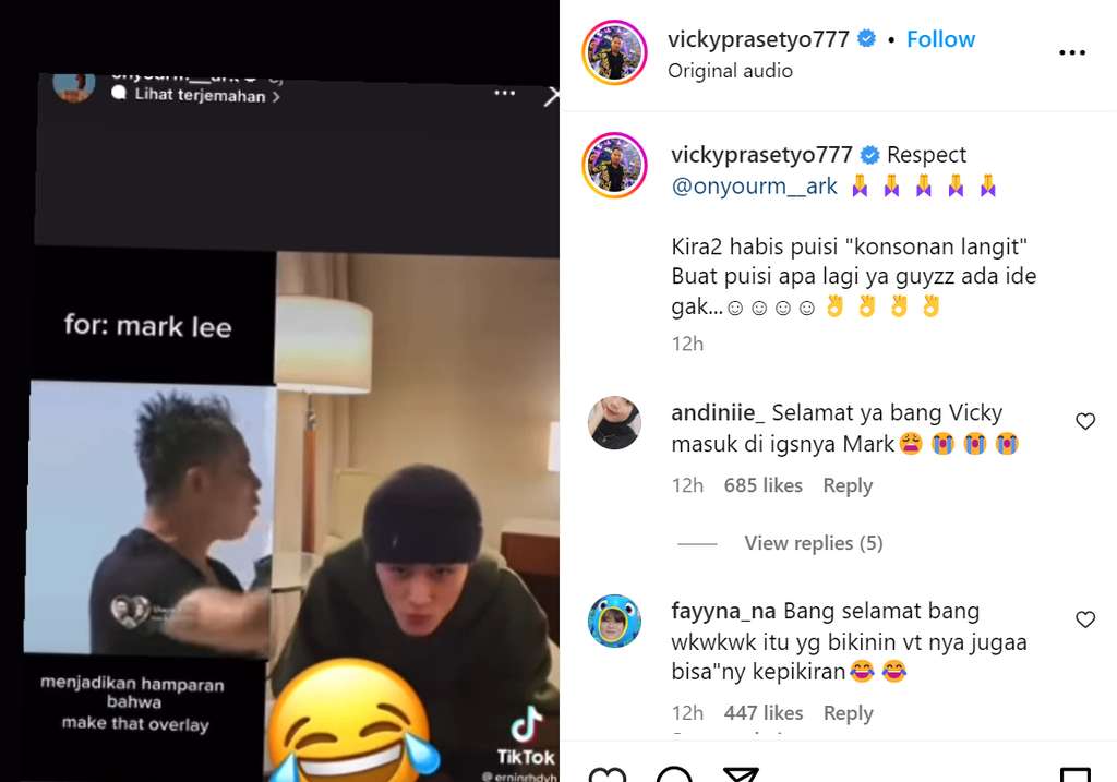 Unggahan Vicky Prasetyo