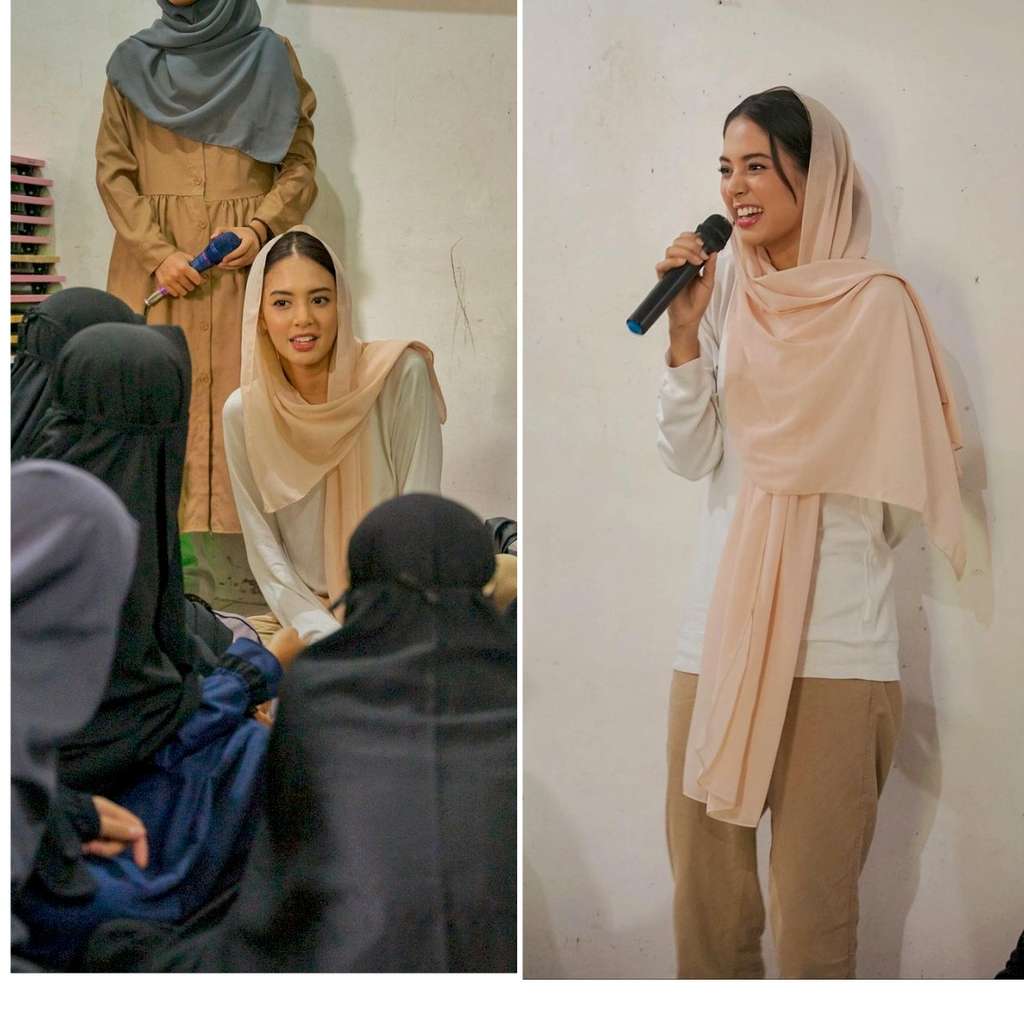 Kunjungan Aurelie Moeremans  ke pesantren