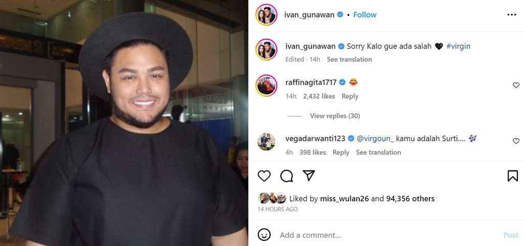 Unggahan Ivan Gunawan