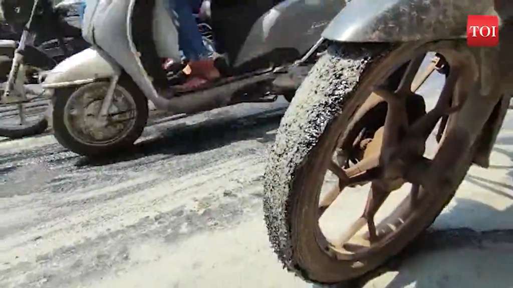 Dilanda Cuaca Panas Ekstrem, Jalan Aspal di India Sampai Meleleh