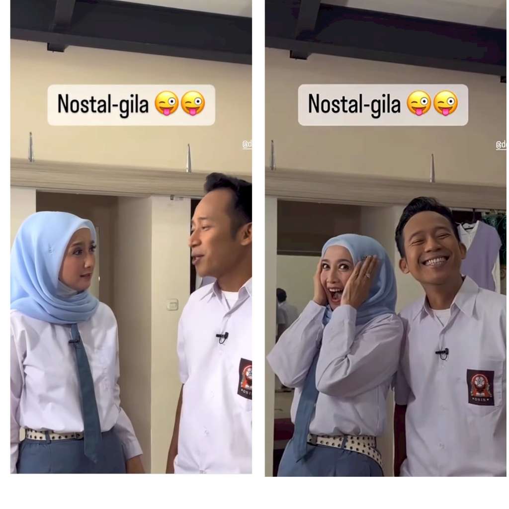 Desy Ratnasari cosplay jadi anak SMA