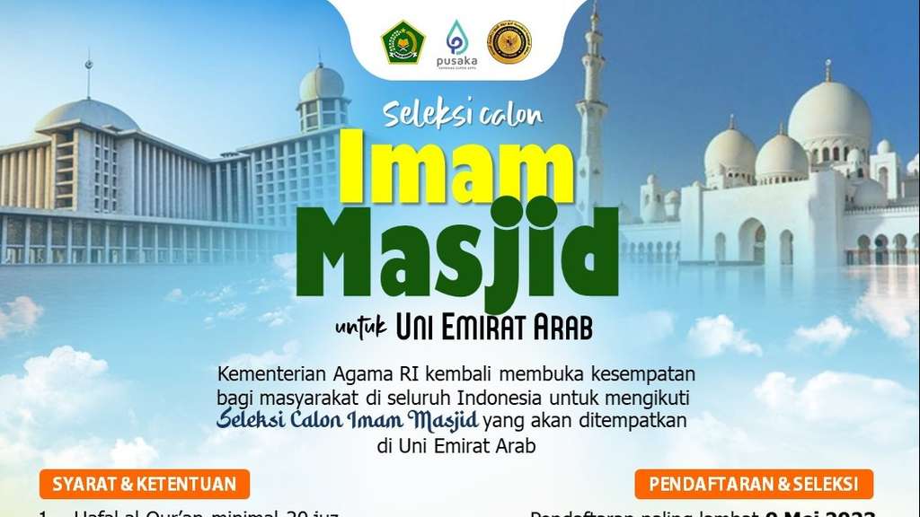 Kemenag Buka Seleksi Calon Imam Masjid Uni Emirat Arab, Catat Waktu dan Syarat Ketentuannya!